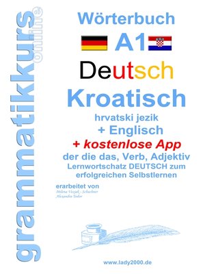 cover image of Wörterbuch Deutsch--KROATISCH- Englisch Niveau A1